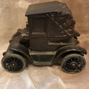 Vintage 1900 Banthrico Pill Box Coupe Metal Bank Car